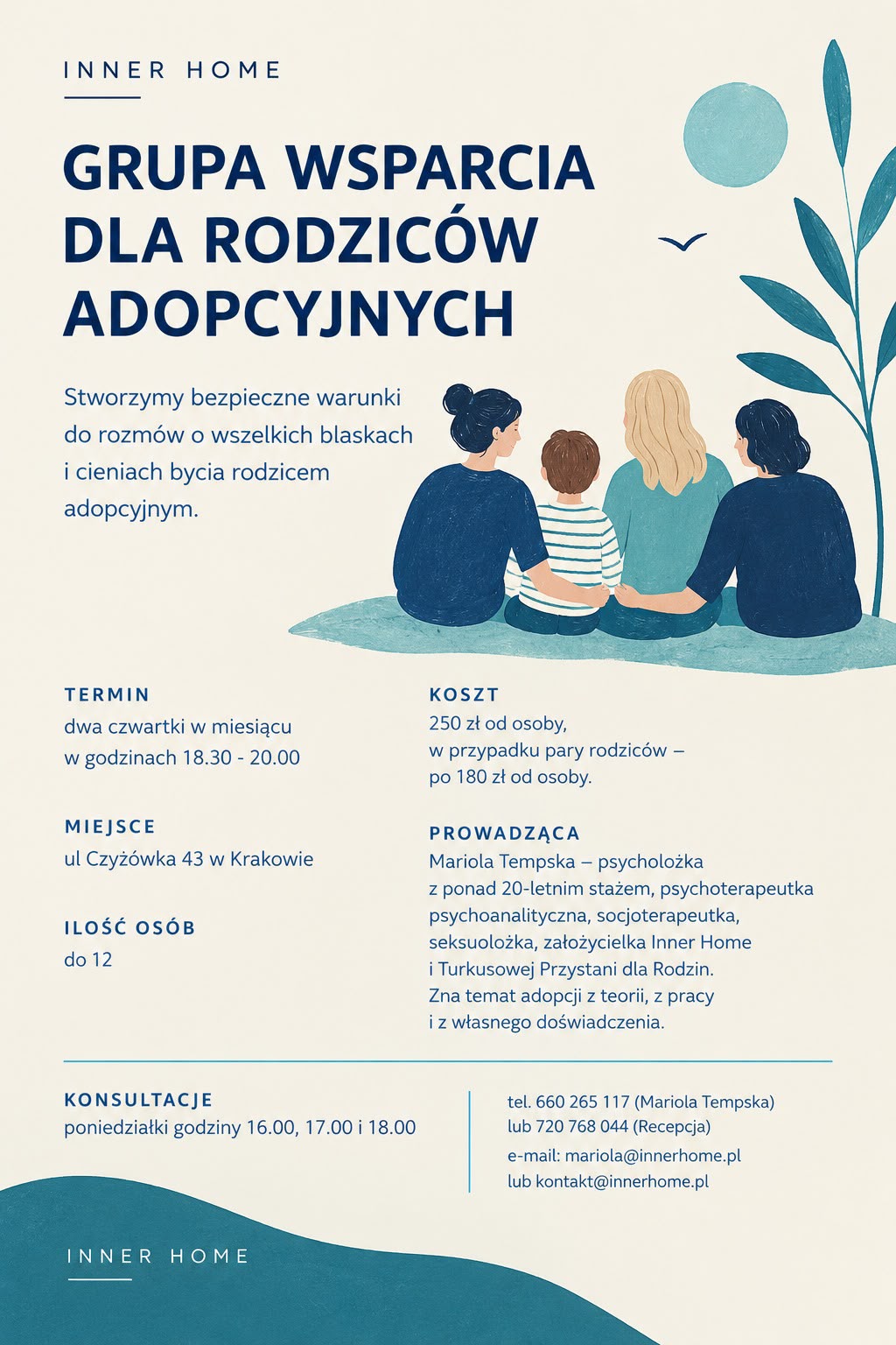 Plakat grupy wsparcia dla rodziców adopcyjnych