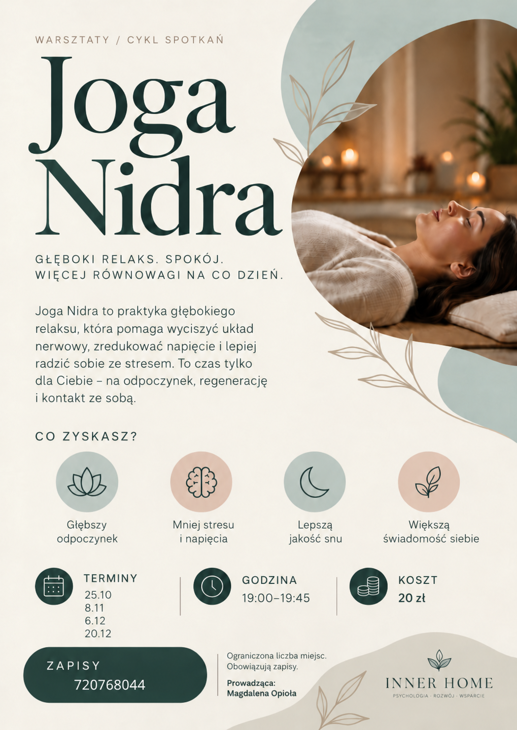 Joga Nidra — warsztaty z Magdaleną Opiołą, 20 zł